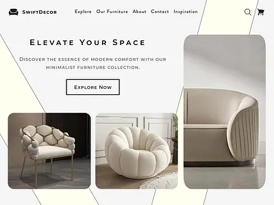Swift Decor : UI design branding design figma freelance interaction design landing page practice ui uidesign web webdesign work