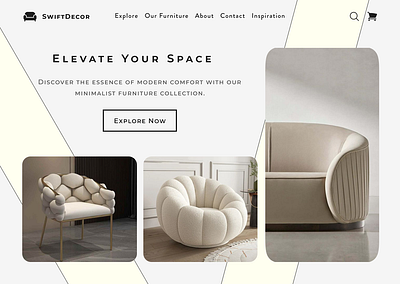 Swift Decor : UI design branding design figma freelance interaction design landing page practice ui uidesign web webdesign work