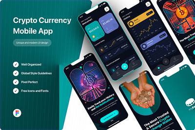 Crypto Currency App UI Kit Template bitcoinapp bitcointrading crypto cryptoapp cryptoappdesign cryptoapptemplate cryptocurrency cryptodesign cryptointerface cryptokit cryptomarket cryptosecurity cryptotemplate cryptotracking cryptoui cryptowallet ethereumtrading safecrypto tradecrypto tradinghistory