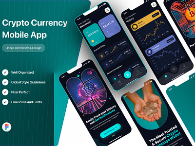 Crypto Currency App UI Kit Template bitcoinapp bitcointrading crypto cryptoapp cryptoappdesign cryptoapptemplate cryptocurrency cryptodesign cryptointerface cryptokit cryptomarket cryptosecurity cryptotemplate cryptotracking cryptoui cryptowallet ethereumtrading safecrypto tradecrypto tradinghistory