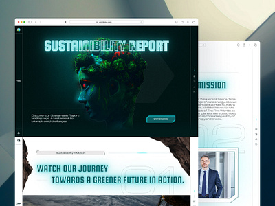 Sustainibility Report company design report sustainilibity report ui user interface website