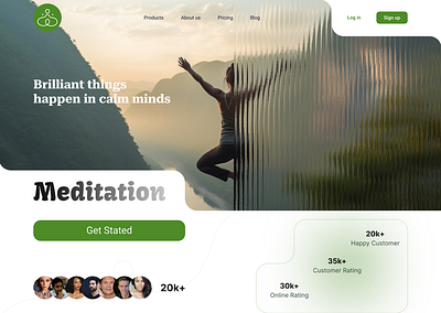 Meditation Website app design meditation product design ui ux visual design