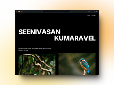 Photographer's Portfolio Website branding graphic design portfolio webdesign