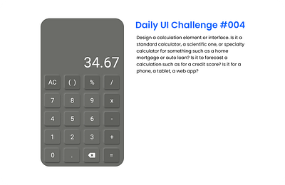 Daily UI Challenge #004 - Calculator calculator cute design daily ui daily ui challenge minimal neomorphism simple design