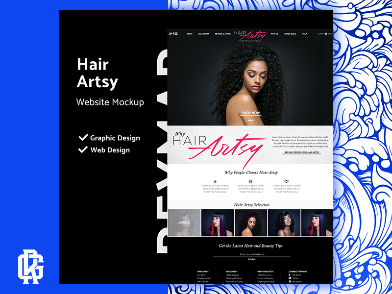 Example of Hair Artsy Website