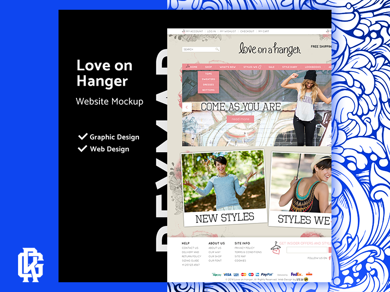 Example of Love on Hanger Website