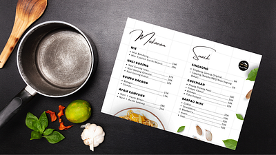 Omah Putih Food and Drink Menu cafe menu design clean design fnb menu design graphic design simple design