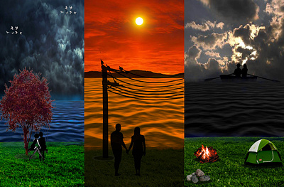 3 Shades Of Sea.. design graphic design illustration vector