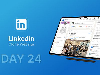 Day 24 of 100 Days Daily UI Challenge: LinkedIn Website Design 100daysofui codedaily css dailyui day24 designinspiration frontenddevelopment html javascript linkedin responsivedesign socialmediadesign techdesign uichallenge uidesign uiuxdesign uxdesign webapp webdesign webdevelopment