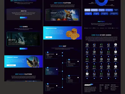 DRIP - Web3 Game Landing Page design game ui uiux ux web3