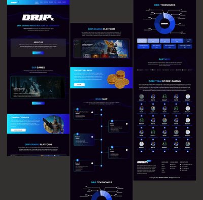 DRIP - Web3 Game Landing Page design game ui uiux ux web3