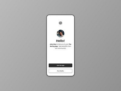 App Invite Screen dailyui design mobile ui ui design uiux user interface