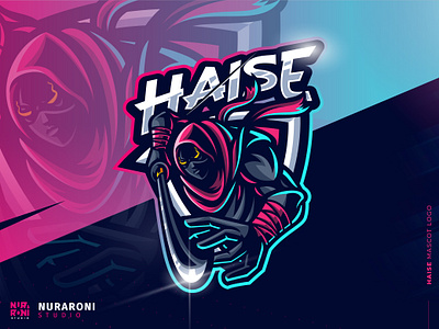 Haise assassin branding cartoon character design esport esports logo haise hood illustration logo mascot mascot logo ninja shinobi soldier sword ui vector warrior