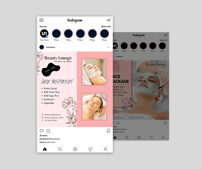 Beauty Salon social Media Posts advertising beauty salon branding design fashion graphic design instagram posts motion graphics salon offers social media posts