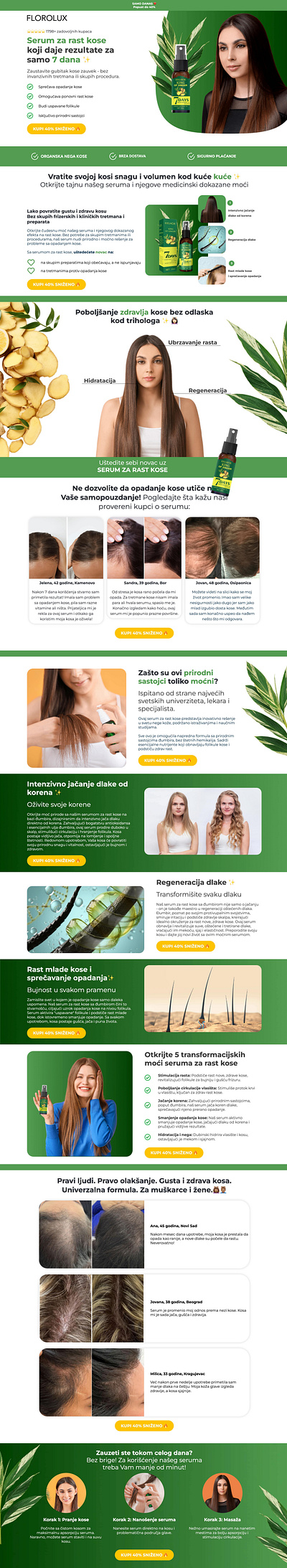 Hair product Funnelish Landing page funnel funnelish shopify