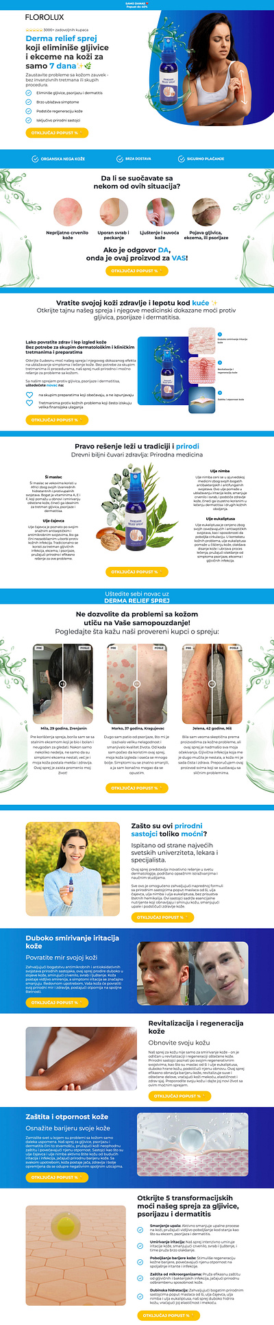 Derma product Funnelish Landing Page Medical figma funnelish shopify