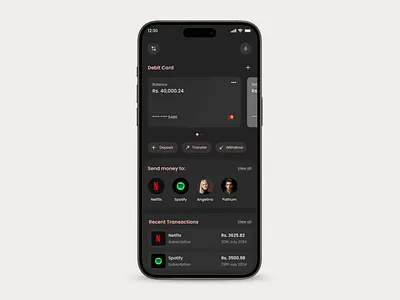 Banking Wallet App banking design mobile ui ux wallet