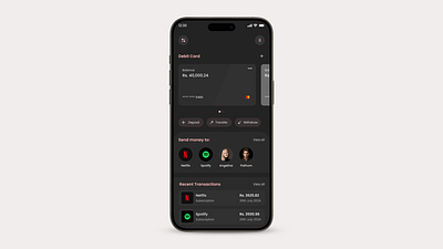 Banking Wallet App banking design mobile ui ux wallet