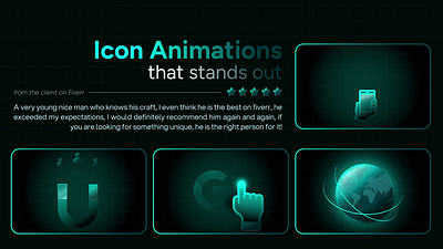 Icon Animations animation branding minimal modern motion graphics ui