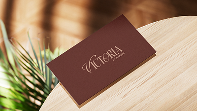 Victoria Hair Salon Business card brand design brand identity branding business card graphic design hair salon logo logo design print design victoria