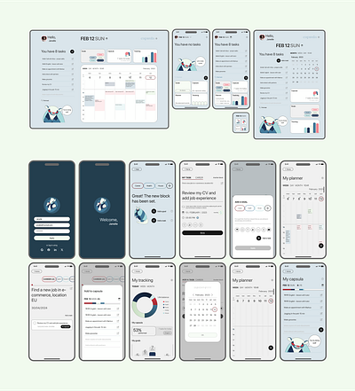 UI design for a task-planning app components design system product design ui ui design ui kit user interface design uxui