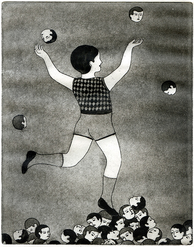 Clémence Pollet: Etching and Aquatint works aquatint black and white children circus conceptual illustration editorial illustration etching fine art illustration illustrationart illustrationartist illustrator