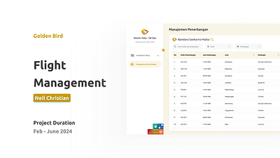 Flight Management Dashboard: Golden Bird 3d animation app appdesign branding dashboard design designer graphic design illustration logo motion graphics table ui uidesign uiux ux uxdesign web design website design