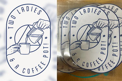 Two Ladies & A Coffee Pot! - AA Logo/Brand/Merch aa design adobe illustrator alcoholics anonymous branding branding design branding designer branding merch coffee design design graphic design graphic designer illustrator logo logo design logo designer logo merch sticker design sticker designer sticker merch two ladies a coffee pot