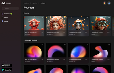 Player Web dashboard music player podcast sound ui ux web