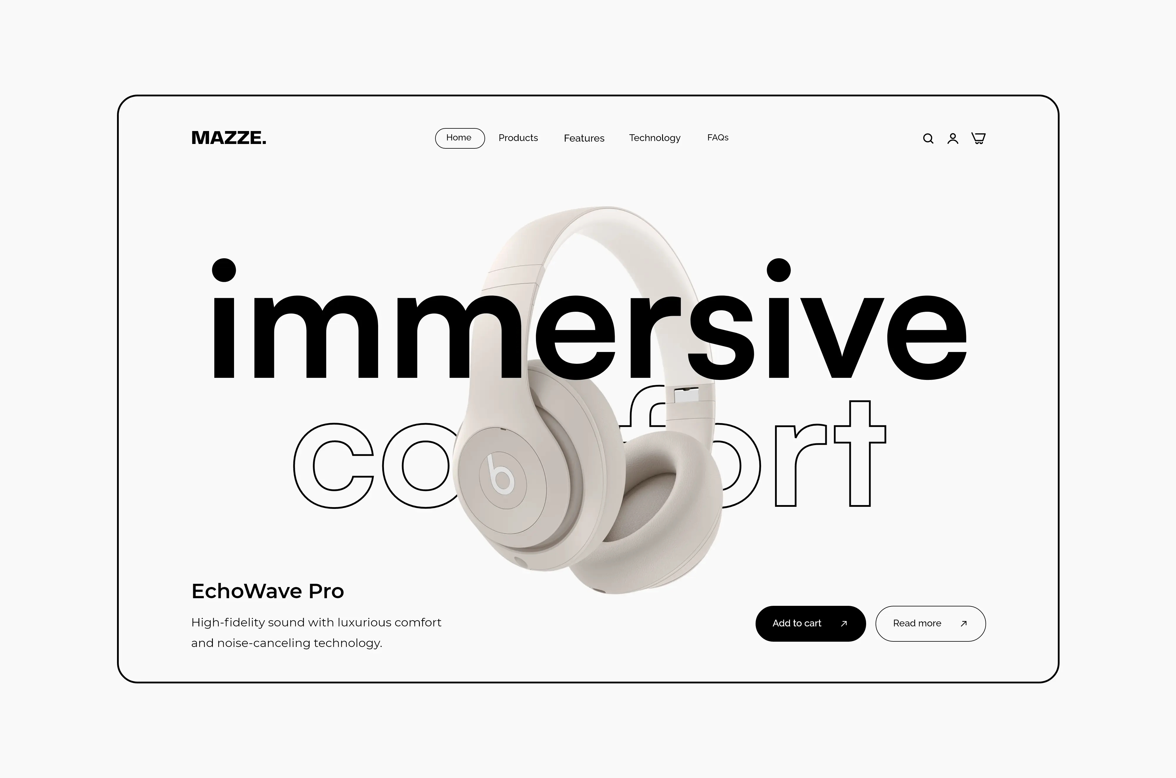 Headphones Landing Page / Website electronics design electronics shop design electronics website headphone lading page headphone store headphone website headphones landing page headphones shop modern website design web design and development website website design