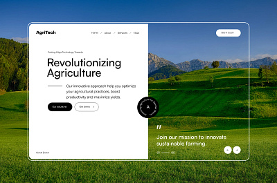 Agriculture Landing Page / Website agricultural technology agriculture landing page agriculture webdesign agriculture website farm design farm design ui ux farm website farm website design farmer web development farmer website green field design green website new website web design development website design