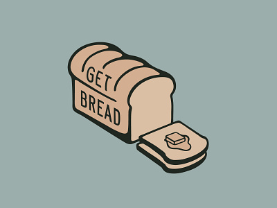 Get Bread Flash Tattoo arkansas bread butter flash flat get bread hunter oden illustration lettering loaf lockup money tattoo typography vintage