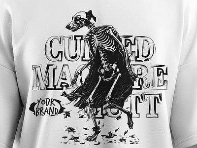 Dog Skeleton with Robe Walking T-Shirt Tees Design graphic design shirt design tees design