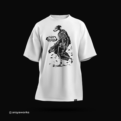 Walking Dog Skeleton with Robe T-Shirt Tees Design design graphic design shirt design tees design