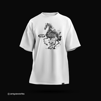 Angry Skeleton of Horse T-Shirt Tees Design design graphic design shirt design tees design