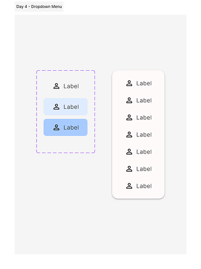 Day 4 - Dropdown Menu component design dropdown menu ui ux