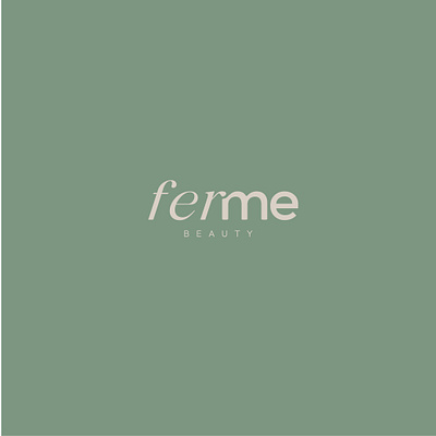 FERME design logo modern skincare typography