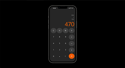 Daily UI Challenge #004 - Calculator App ui