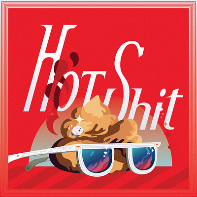 Hot Shit cool diamond graphic design heat hot illustration summer sunglasses sunnies type typography