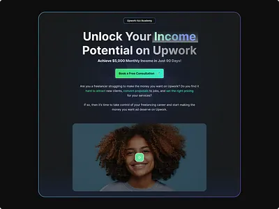 Online Coaching Program Landing Page coaching landing page landing page ui design landing page upwork landing page