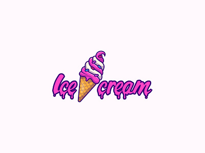 Ice Cream Logo best logo design ice ice cream ice cream logo identity branding krish krish langadiya langadiya logo logo creation logo design simple logo