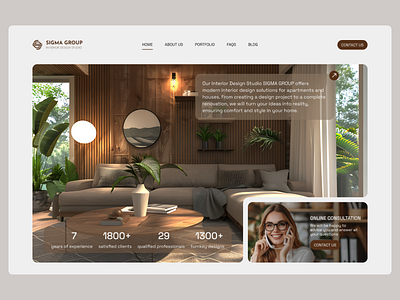 Interior Design Studio SIGMA GROUP design figma landing page ui uiux design ux web web design