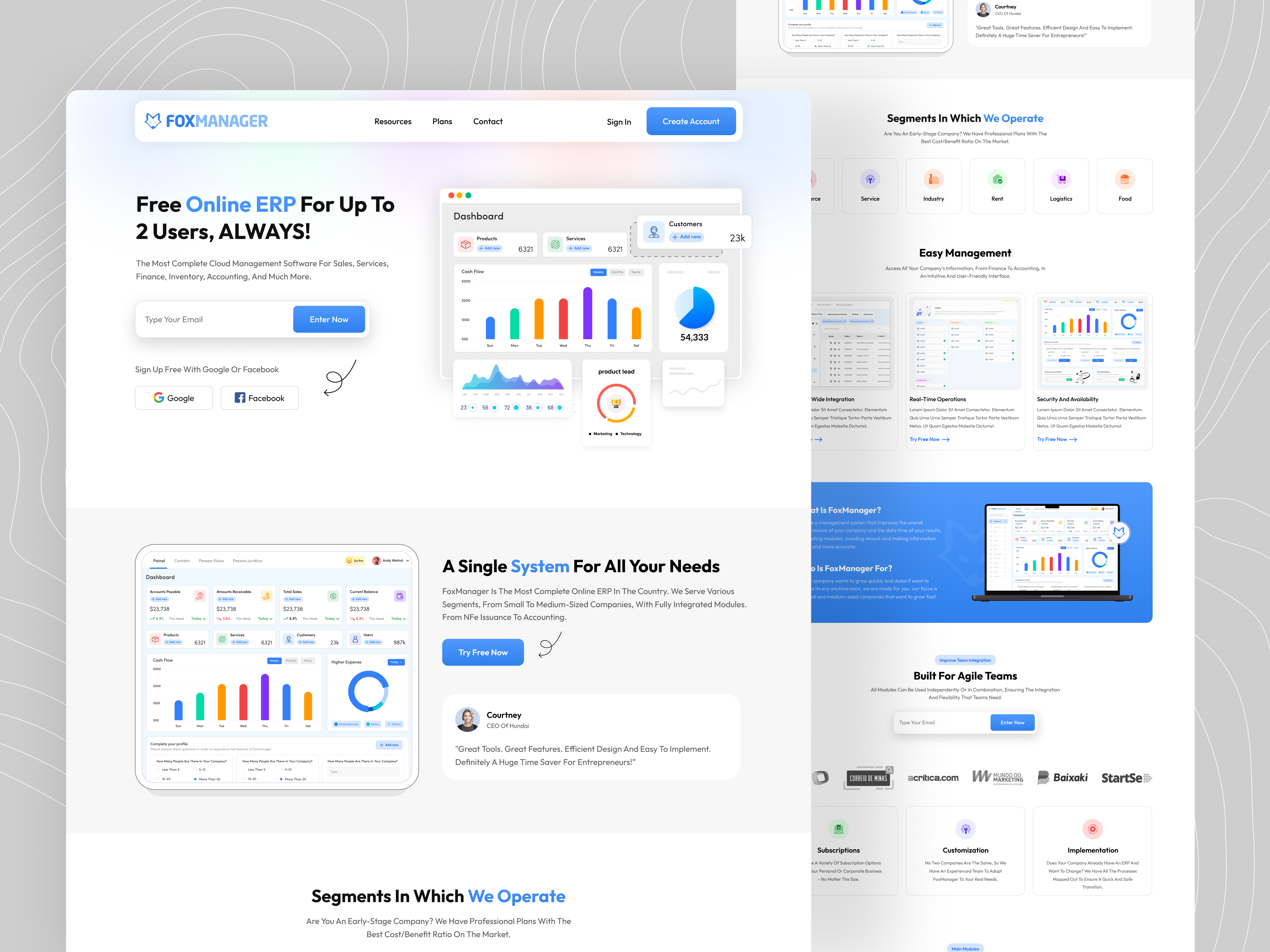 Example of Modern Website UI/UX Design