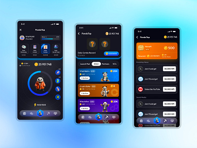 Panda Tap ai app app app design click app earning app figma figma app modern app tap app ui uiux ux
