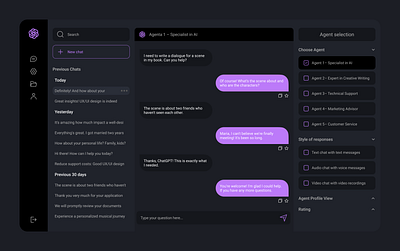 AI Dashboard Design ai chatbot dashboard text generation ui ux