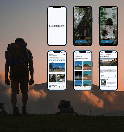 Bolo Dolan - Adventure and Trip Mobil App booking app mobile app trip app ui ui design