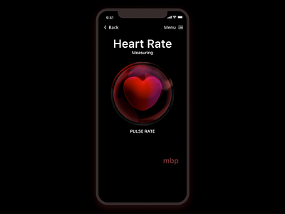 Heart Rate Monitoring Mobile App 3d animation 3d design 3dmotion heart 3d heart rate app mobile app mobile design ui user interface design