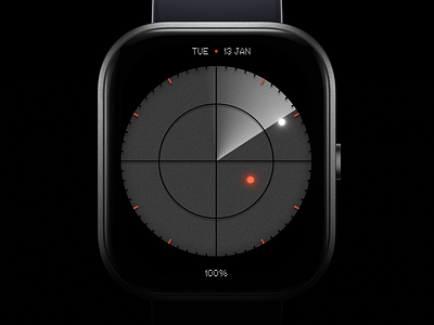 Radar Watch Face apple applewatch cmf cmfbynothing dark nothing orange radar ui watchface