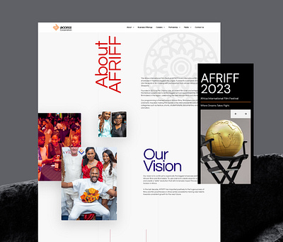 Partnership - The Access Corporation access corporation africa african art branding clean design lagos landing page minimal design nigeria nigerian typography ui ui design uiux ux web website