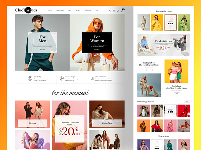 Chic Threads: Where Style Meets Trend branding ui